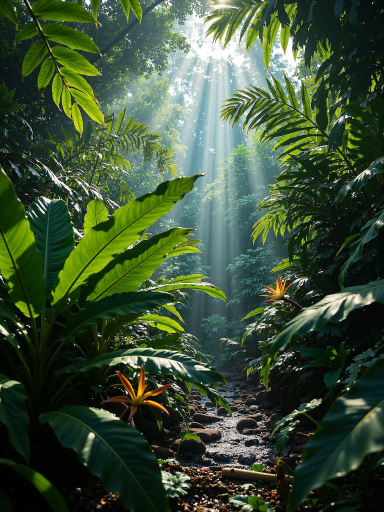 自然风光摄影,清晨薄雾笼罩的山林,阳光穿透雾气形成光束